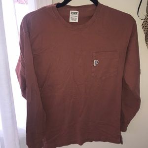 Burnt orange long sleeve top